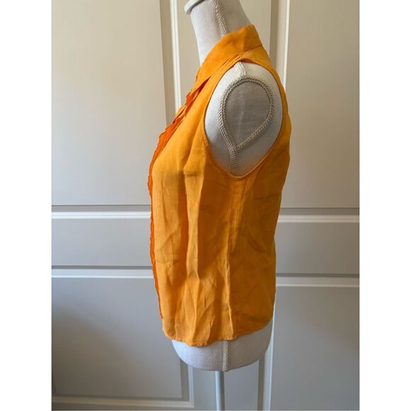 Weekend Max Mara 100% Linen Button Up Tank Top - Picture 3 of 9